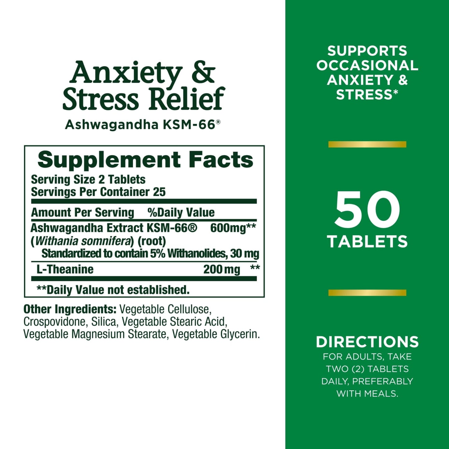 Nature’s Bounty Anxiety & Stress Relief Ashwagandha KSM 66