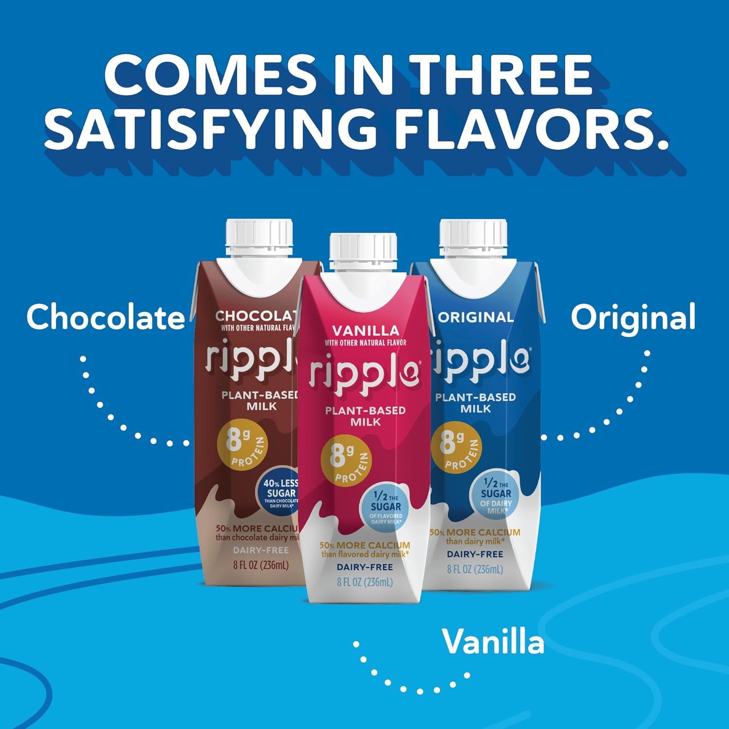 Non-Dairy Milk, Chocolate| Vegan Milk with 8G Pea Protein | Shelf Stable Single Serve Cartons | On-The-Go | Non-Gmo, Plant Based, Gluten Free | 8 Oz, 12 Pack