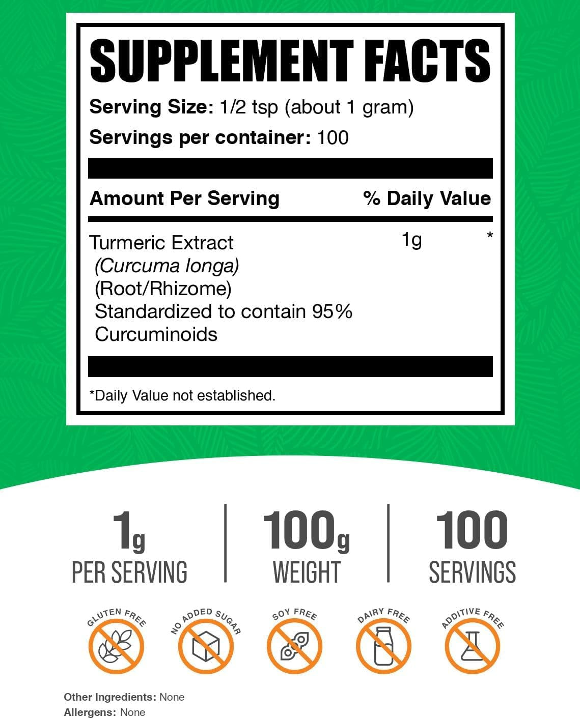 .Com Turmeric Extract Powder - from Turmeric Root, Curcumin Supplements, Turmeric Curcumin Powder - Gluten Free, 1G per Serving, 100G (3.5 Oz) (Pack of 1)
