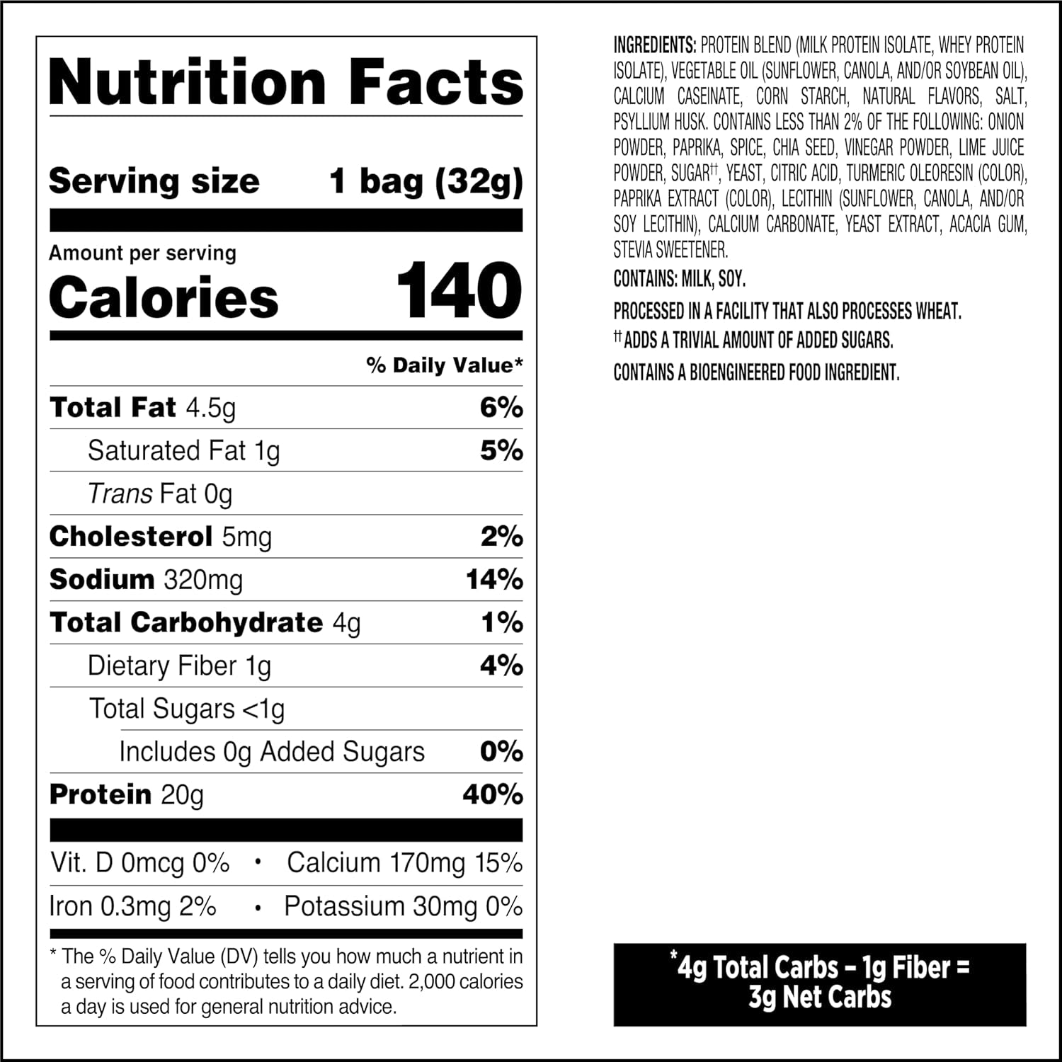 Nutrition Tortilla Style Protein Chips Variety Pack, Chili Lime, Nacho Cheese, Loaded Taco, Low Carb, High Protein, Gluten Free, 1.1 Oz (Pack of 12)