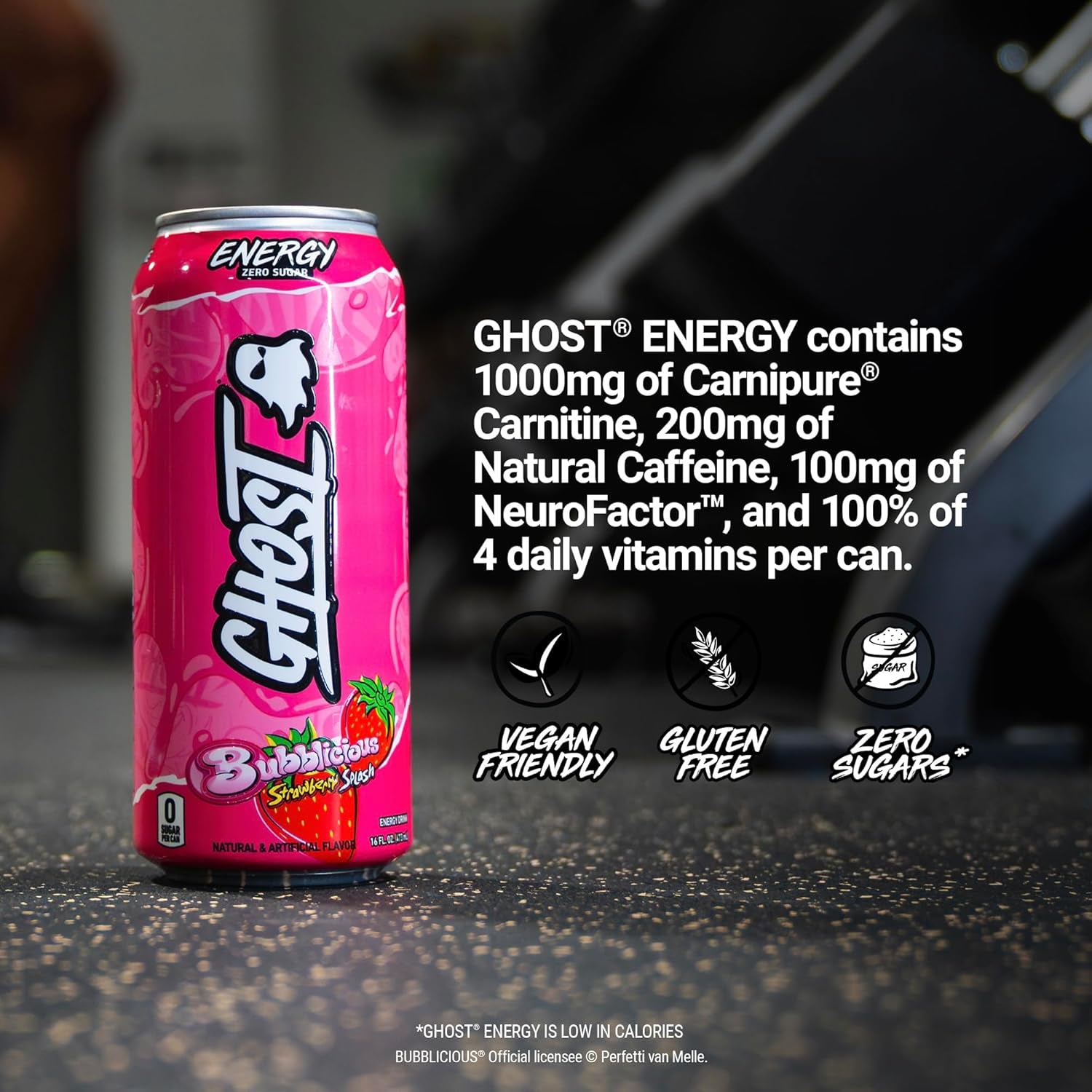 Ghost Energy Drinks - Bubblicious Strawberry Splash