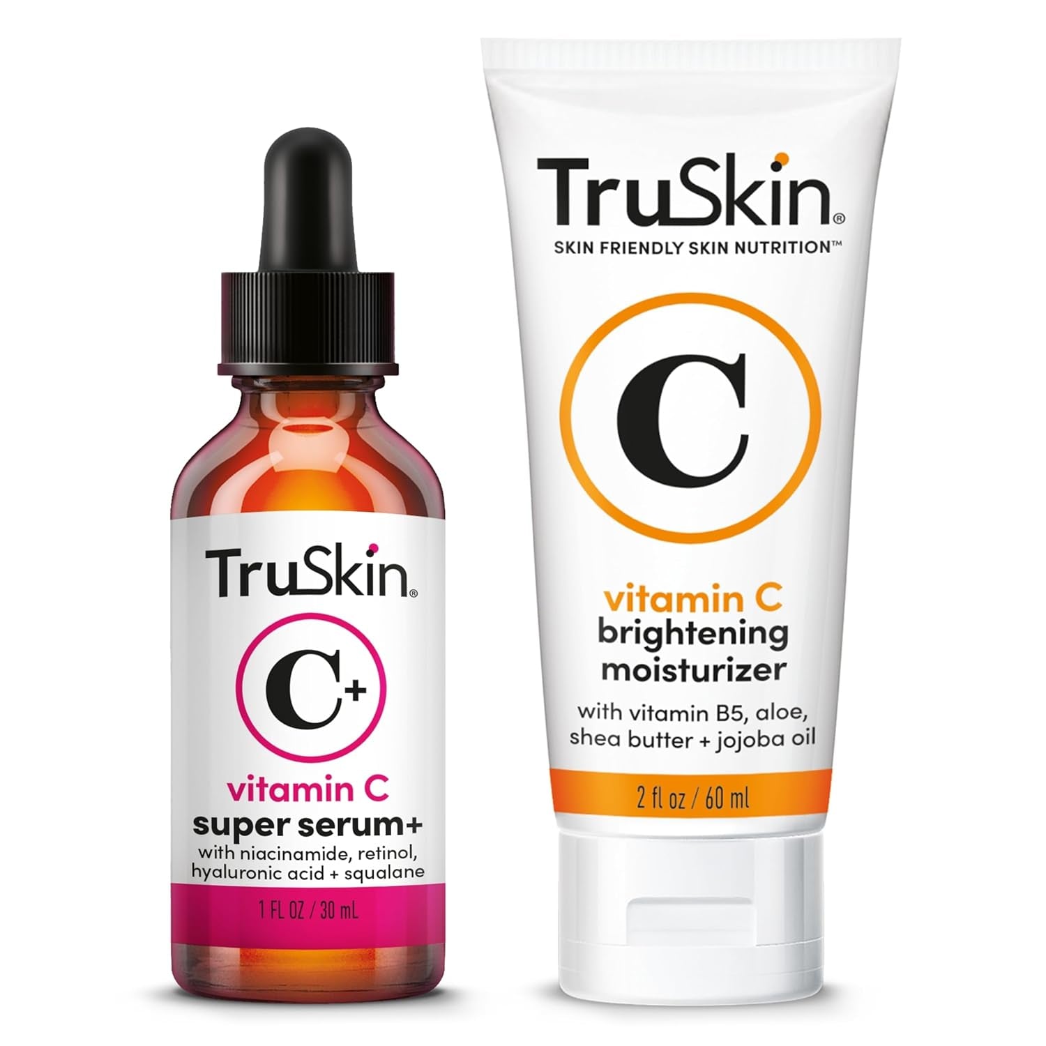 Super C Duo with Vitamin C plus Super Serum for Face, 1 Fl Oz & Vitamin C Brightening Moisturizer, 2 Fl Oz – anti Aging Skin Care Gift Set for Hydrated, Smooth & Firmer-Looking Skin