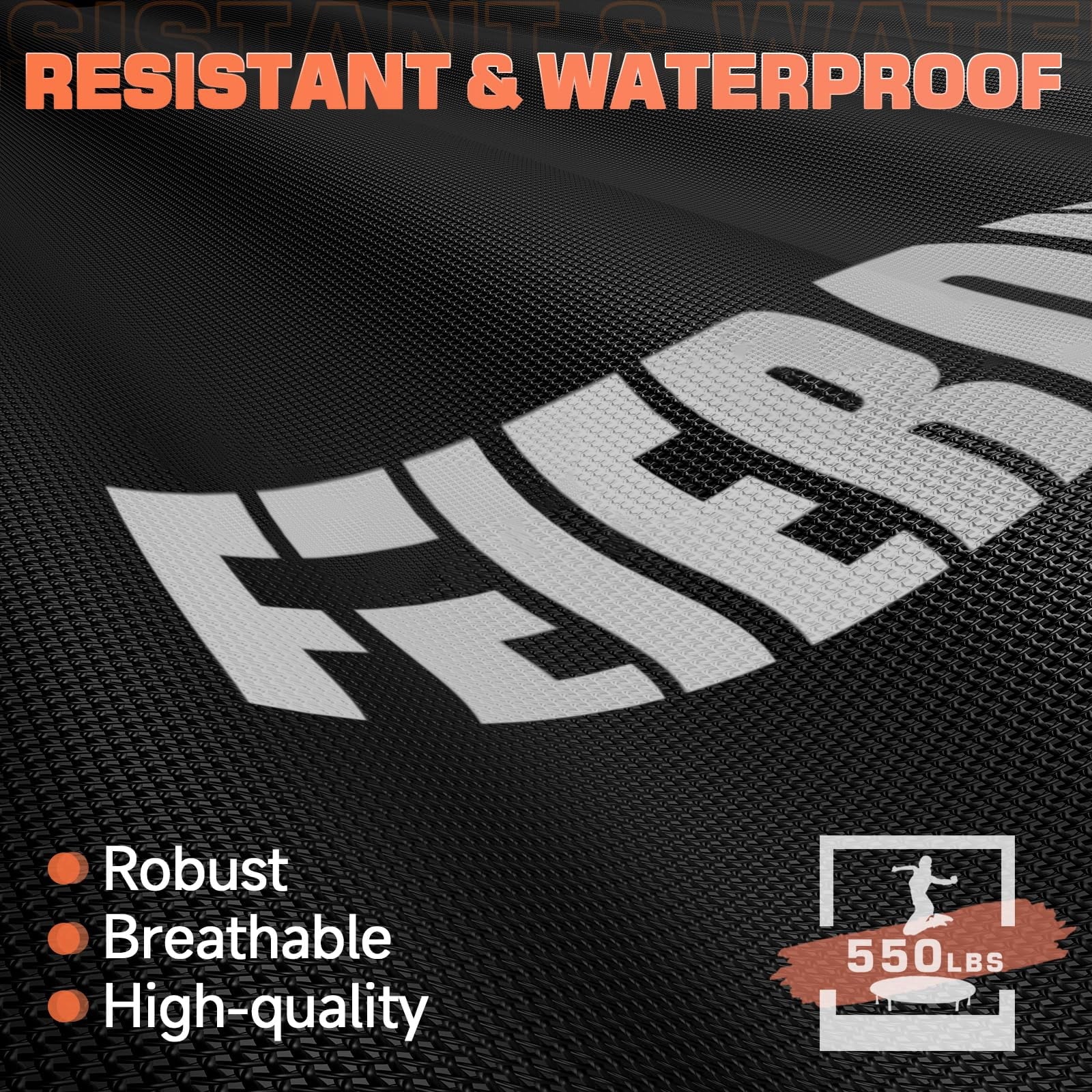 40" Foldable Trampoline, Fitness Rebounder with Adjustable Foam Handle, Exercise Trampoline for Adults/Kids Indoor/Garden Workout Max Load 330Lbs