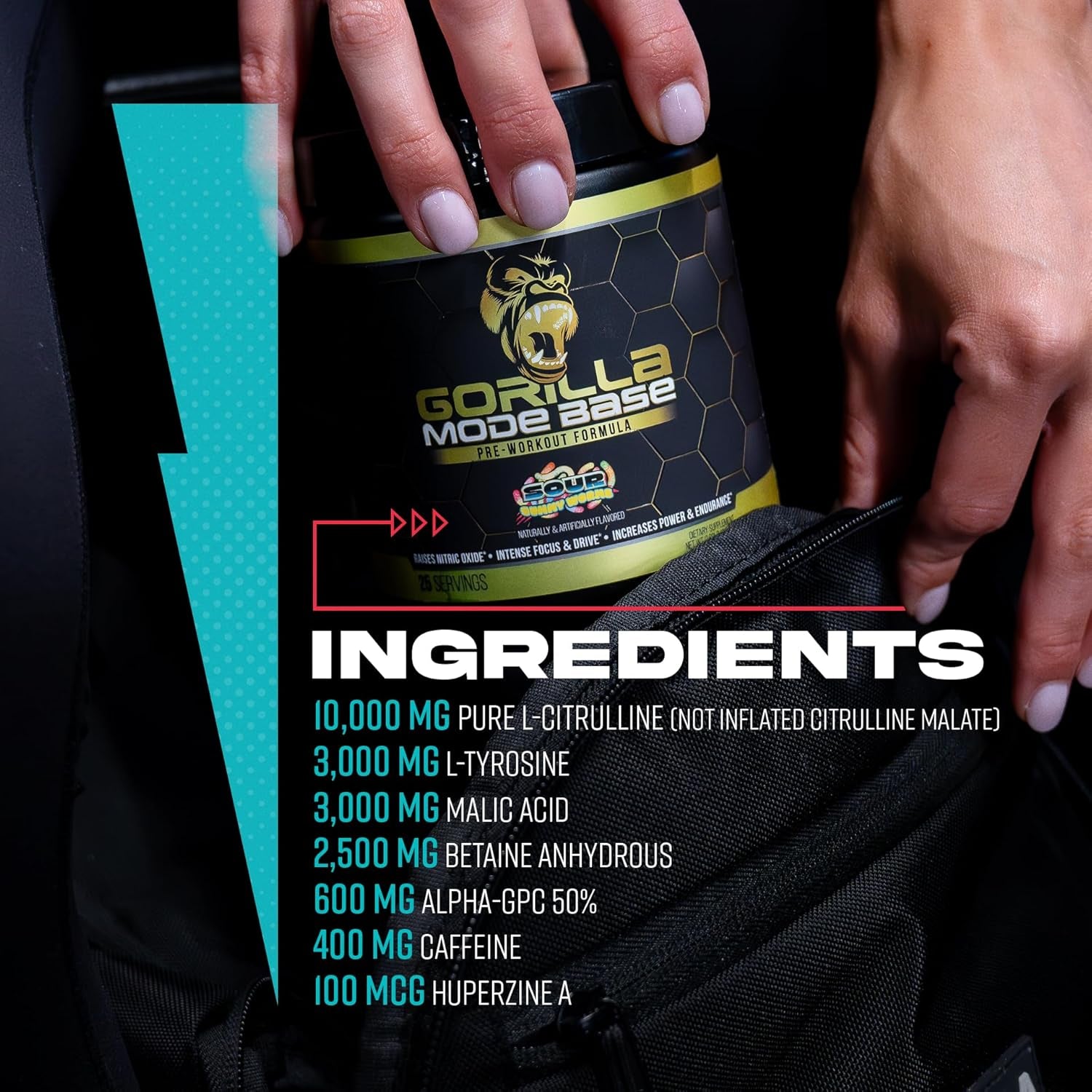 Base Pre Workout - Raises Nitric Oxide Intense Focus & Drive Endurance Power - L-Citrulline, L-Tyrosine, Betaine, Alpha-Gpc, Caffeine, Huperzine a - 360 Grams (Bombsicle)