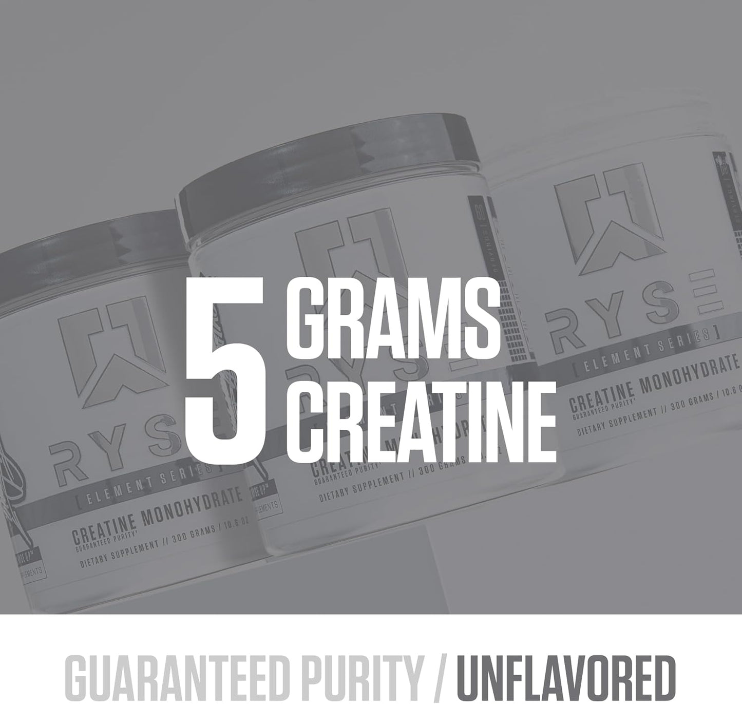 RYSE Creatine Monohydrate Powder - Unflavored - Supports Men & Women Lean Muscle Growth, Strength, Power, and Endurance - Helps Reduce Fatigue and Improve Workout Recovery - 60 Servings