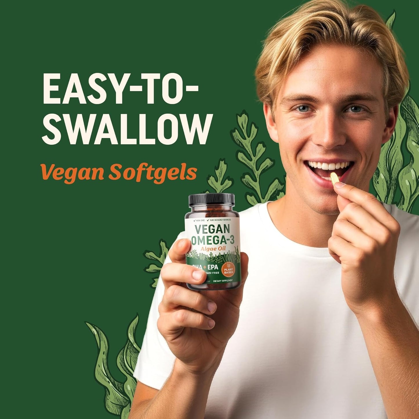 MAV Nutrition Vegan Omega 3 Algae Oil Capsules