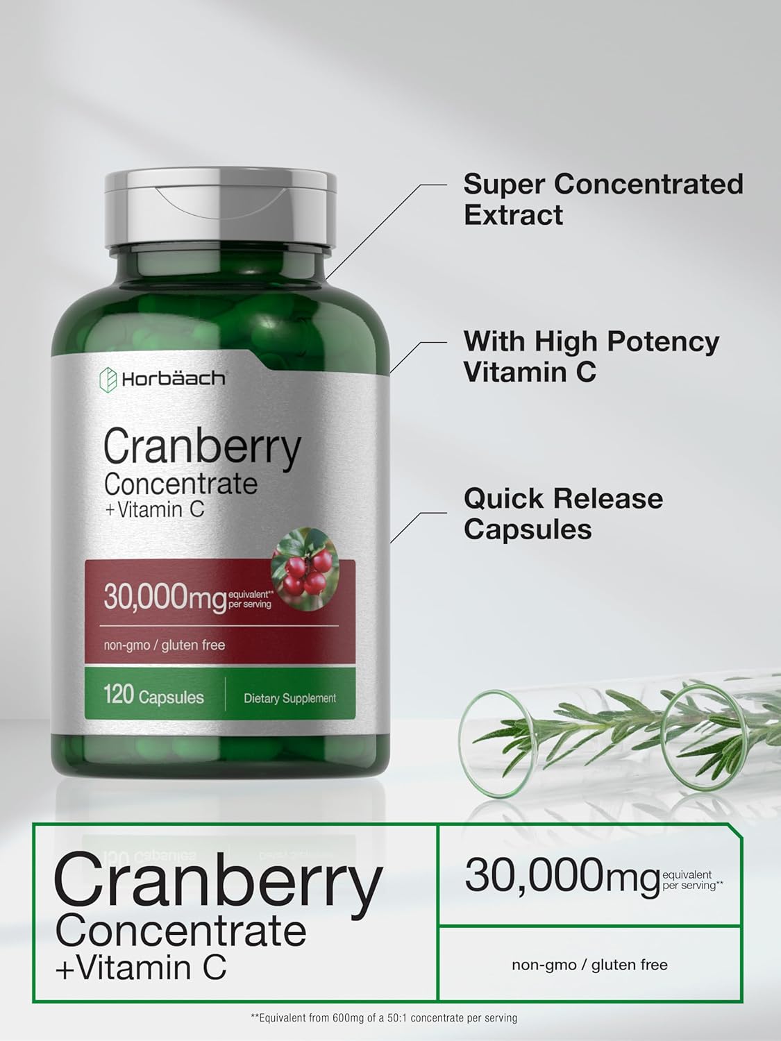 Horbaach Cranberry Concentrate Extract Pills