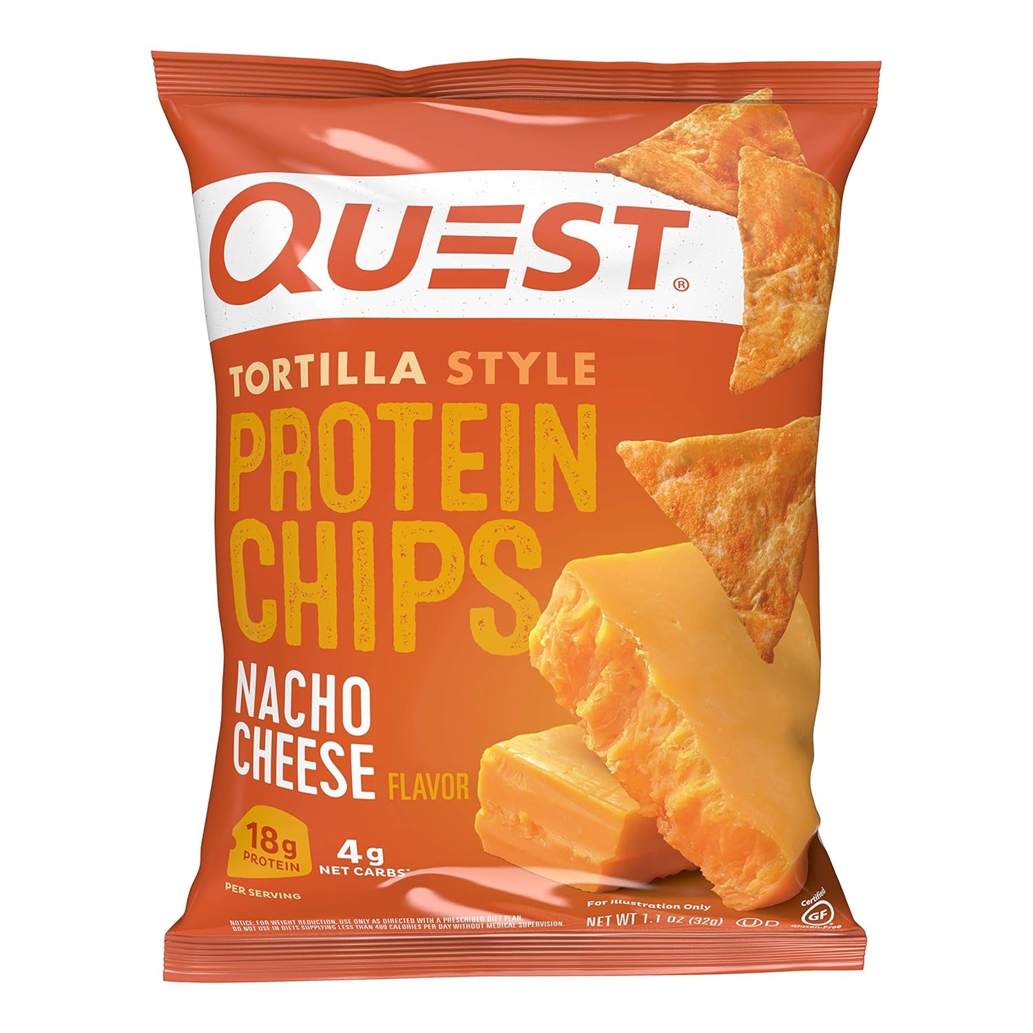 Nutrition Tortilla Style Protein Chips Variety Pack, Chili Lime, Nacho Cheese, Loaded Taco, Low Carb, High Protein, Gluten Free, 1.1 Oz (Pack of 12)