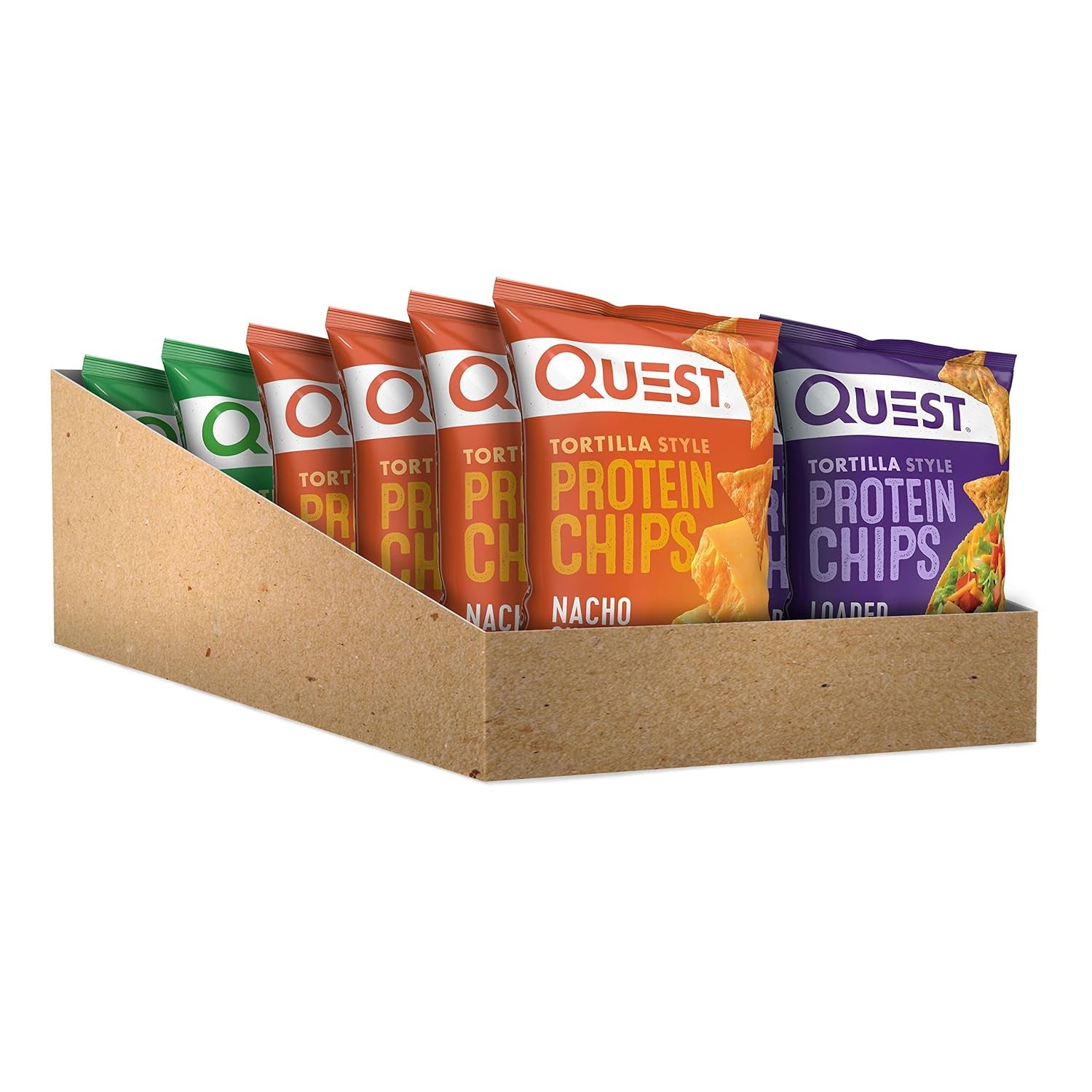 Nutrition Tortilla Style Protein Chips Variety Pack, Chili Lime, Nacho Cheese, Loaded Taco, Low Carb, High Protein, Gluten Free, 1.1 Oz (Pack of 12)