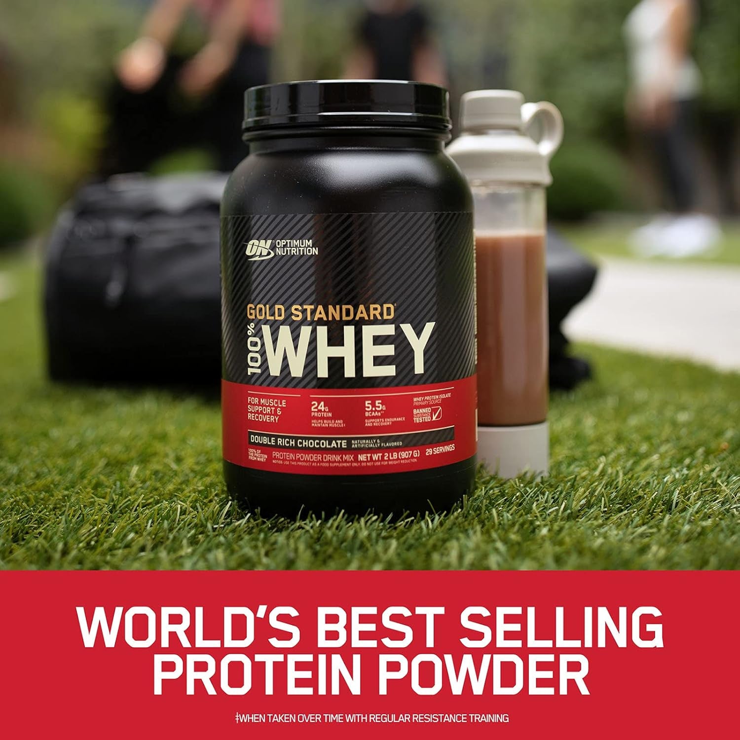 100% Whey Gold Standard, Vanilla Ice Cream, 2 Pound