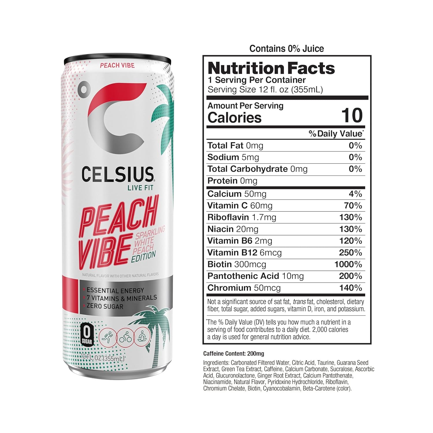 Celsius Energy Drinks - Sparkling Peach Vibe