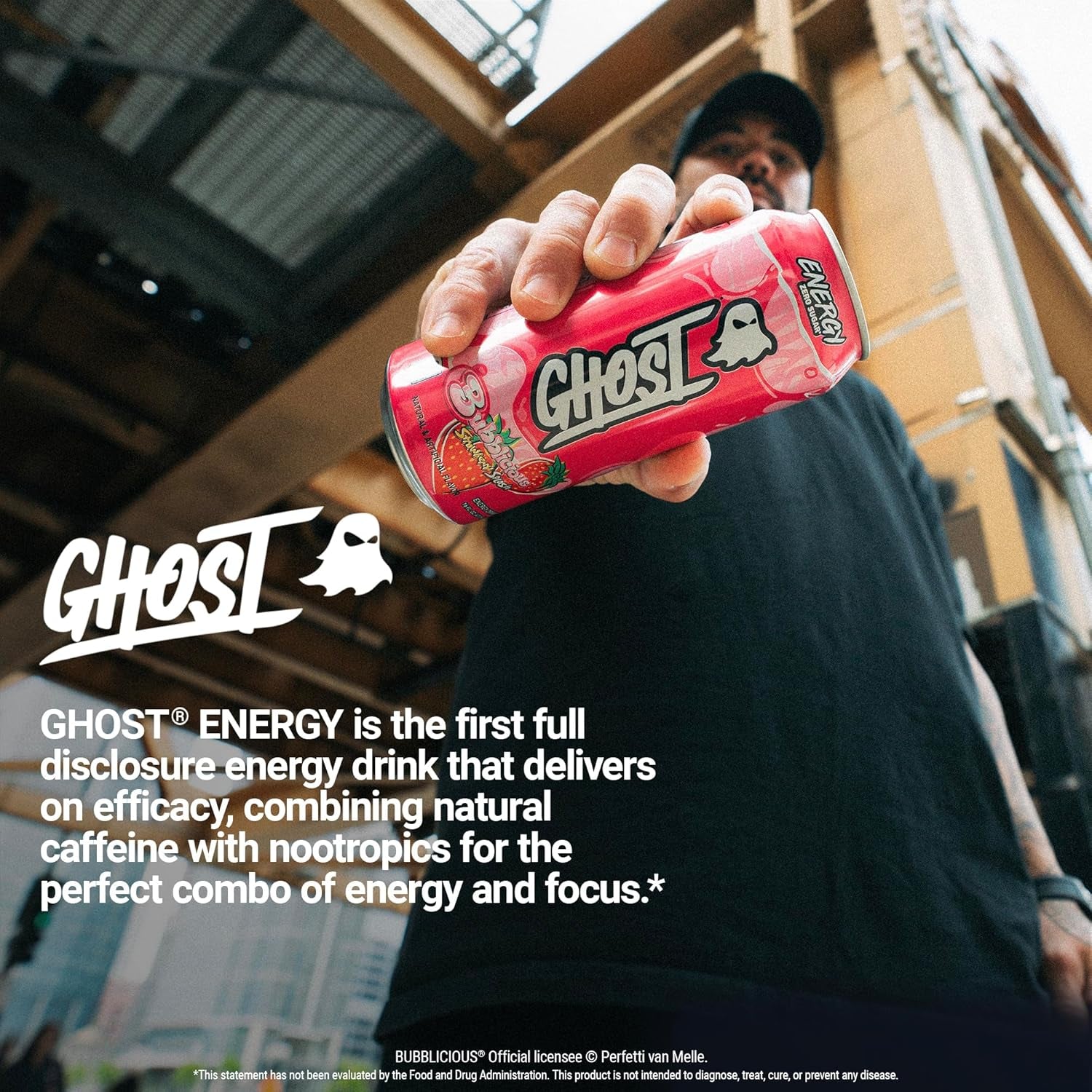 Ghost Energy Drinks - Bubblicious Strawberry Splash