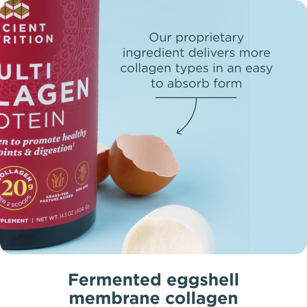 Collagen Peptides Powder, Multi Collagen Protein, Women & Men, Vitamin C, Probiotics, Hydrolyzed Collagen, Supports Skin, Joints, Gut Health, Unflavored, 40 Servings