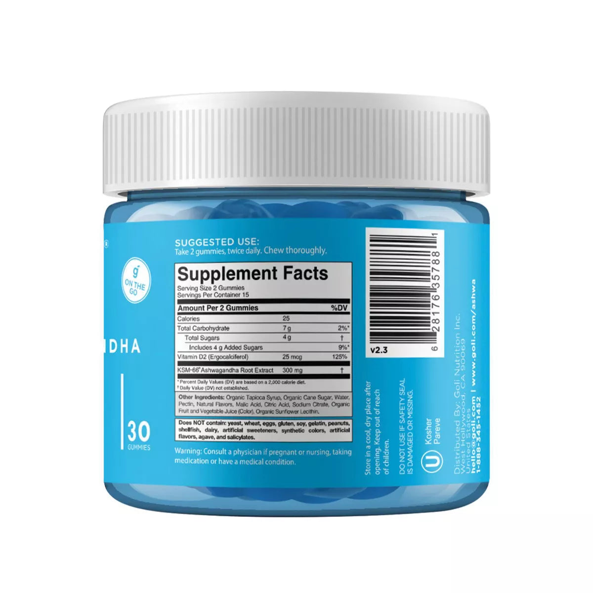 Goli Nutrition Ashwagandha Vegan Gummies