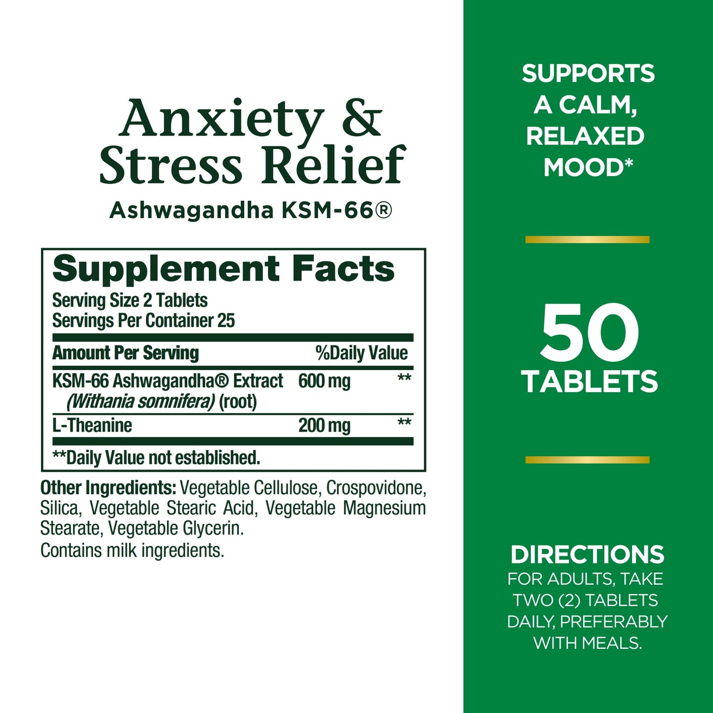 Nature’s Bounty Anxiety & Stress Relief Ashwagandha KSM 66