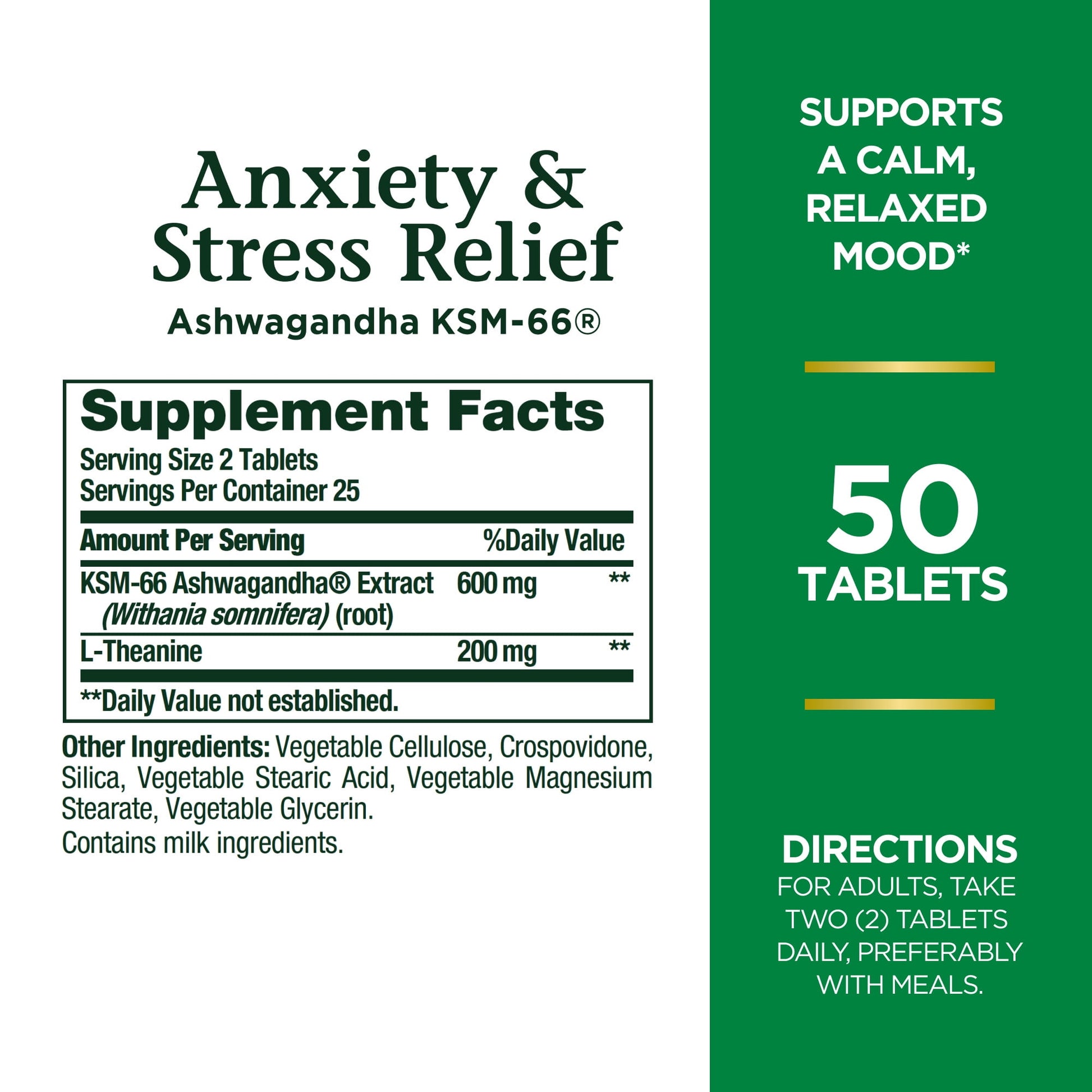 Nature’s Bounty Anxiety & Stress Relief Ashwagandha KSM 66