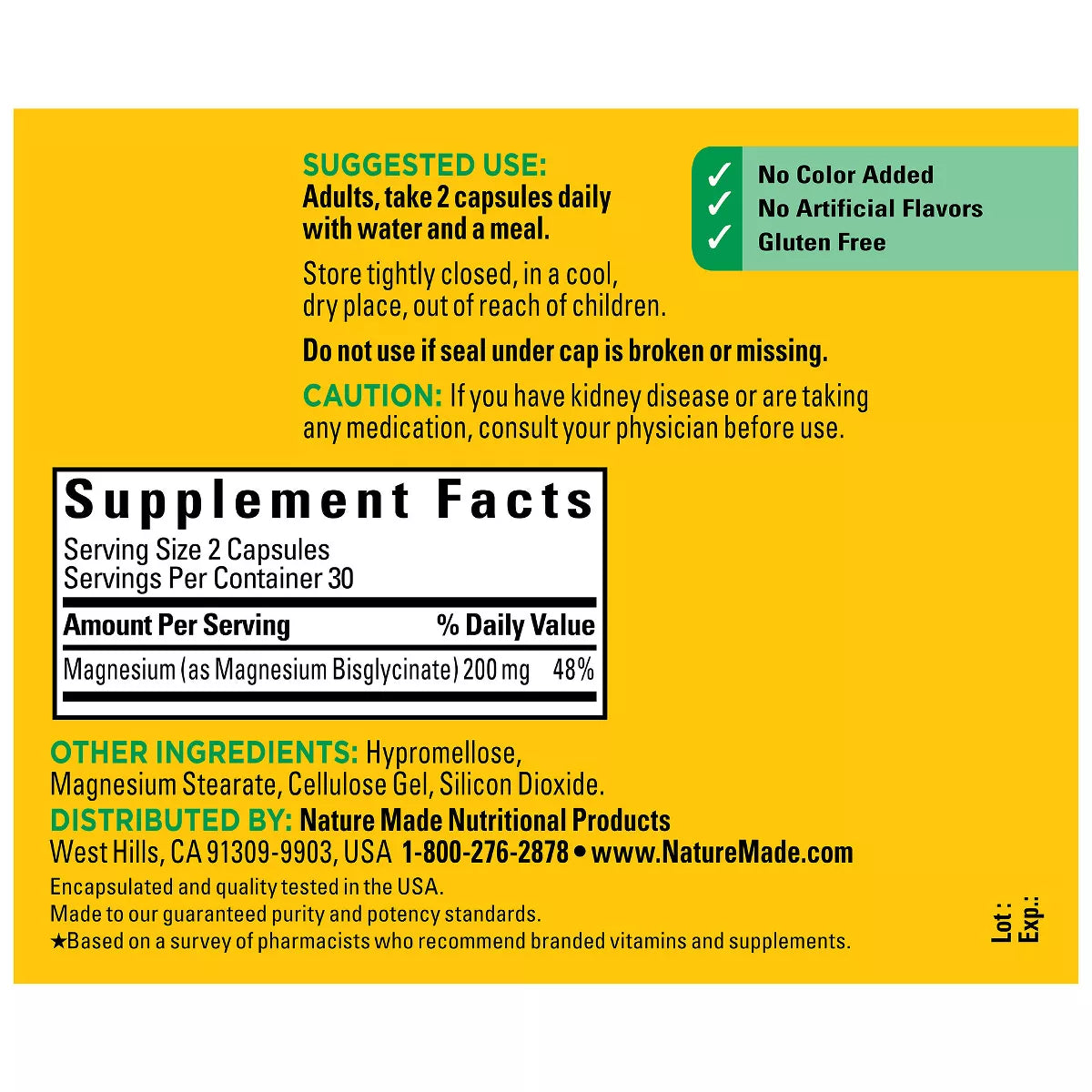 Nature Made High Absorption Magnesium Glycinate