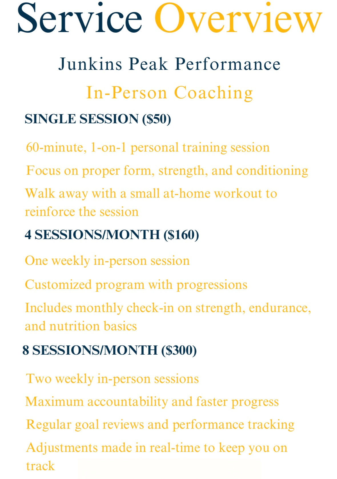 4 Sessions/Month