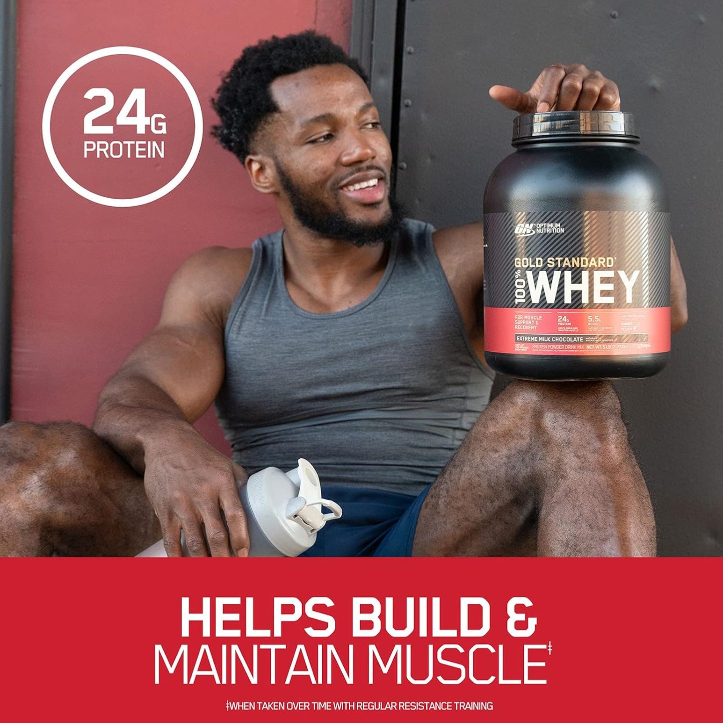 100% Whey Gold Standard, Vanilla Ice Cream, 2 Pound