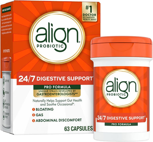 Probiotic, Pro Formula, Probiotics for Women and Men, Daily Probiotic Supplement, Helps Soothe Occasional Bloating & Gas*, #1 Doctor Recommended Brand‡, 63 Capsules (Packaging May Vary)