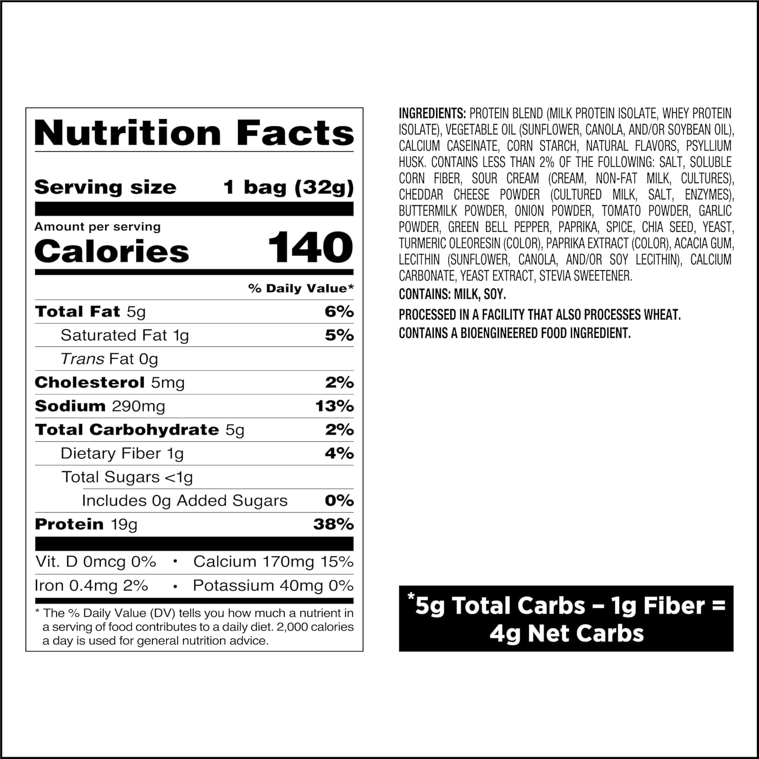 Nutrition Tortilla Style Protein Chips Variety Pack, Chili Lime, Nacho Cheese, Loaded Taco, Low Carb, High Protein, Gluten Free, 1.1 Oz (Pack of 12)