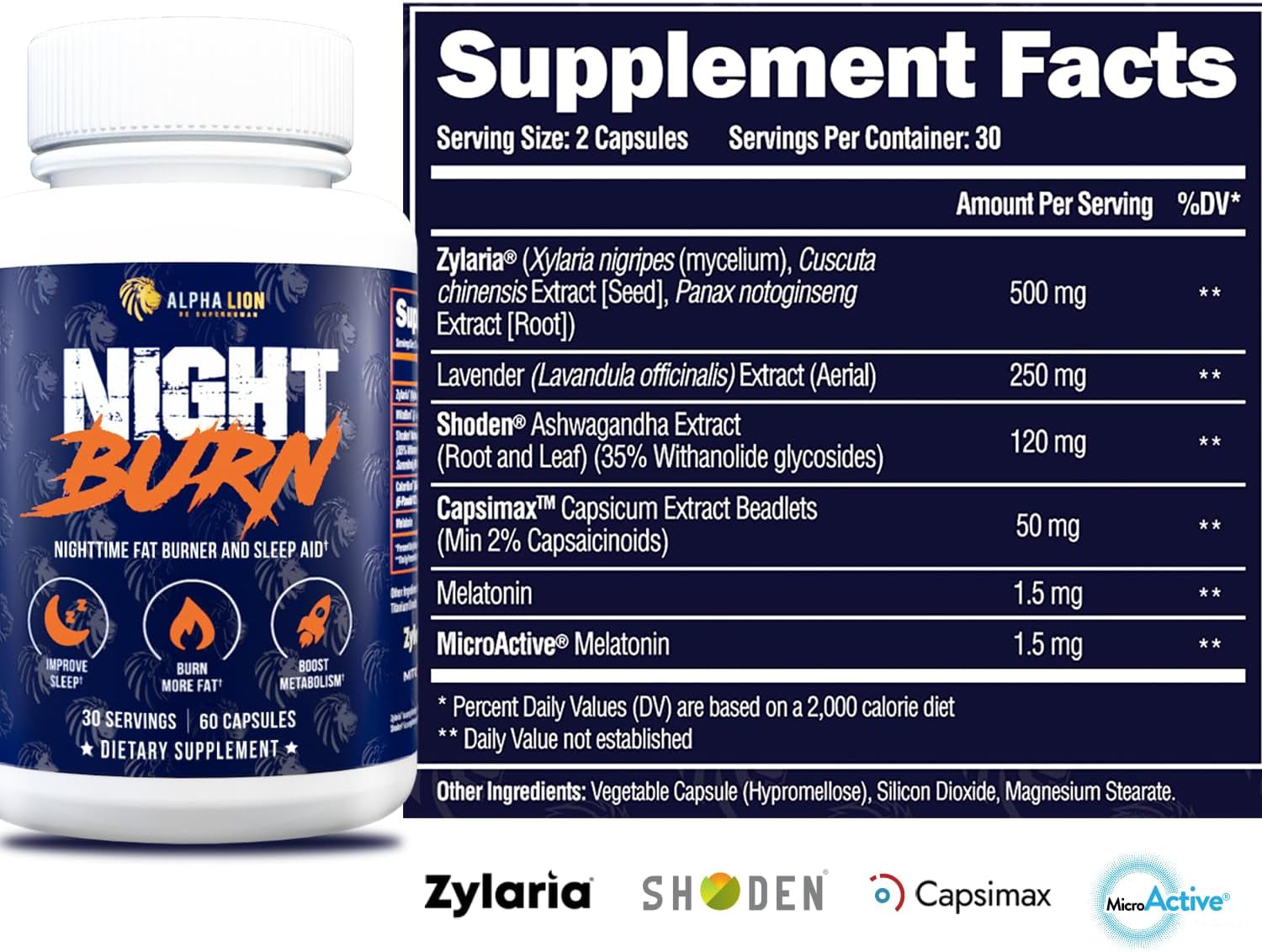 Alpha Lion Night Burn Metabolism Booster