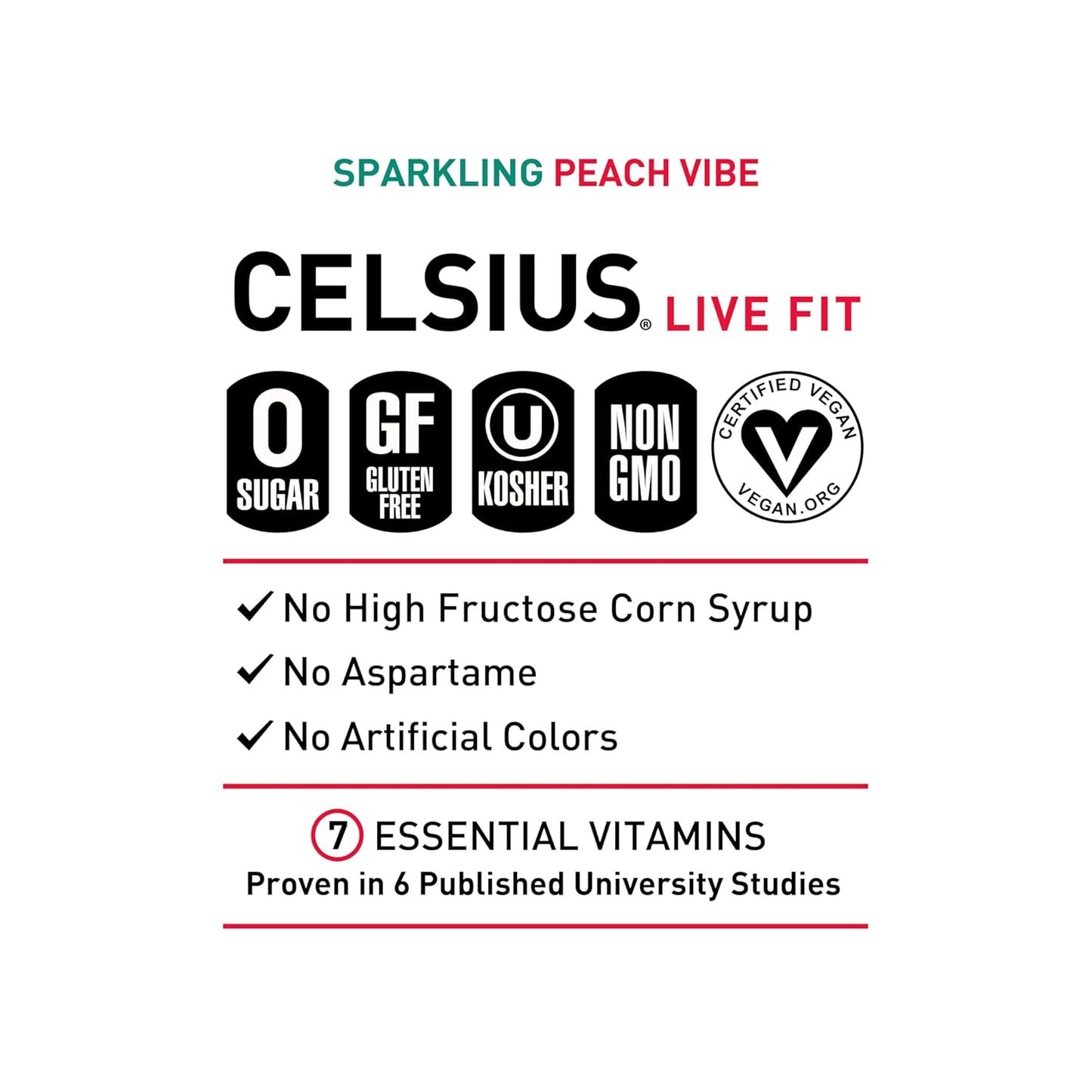 Celsius Energy Drinks - Sparkling Peach Vibe