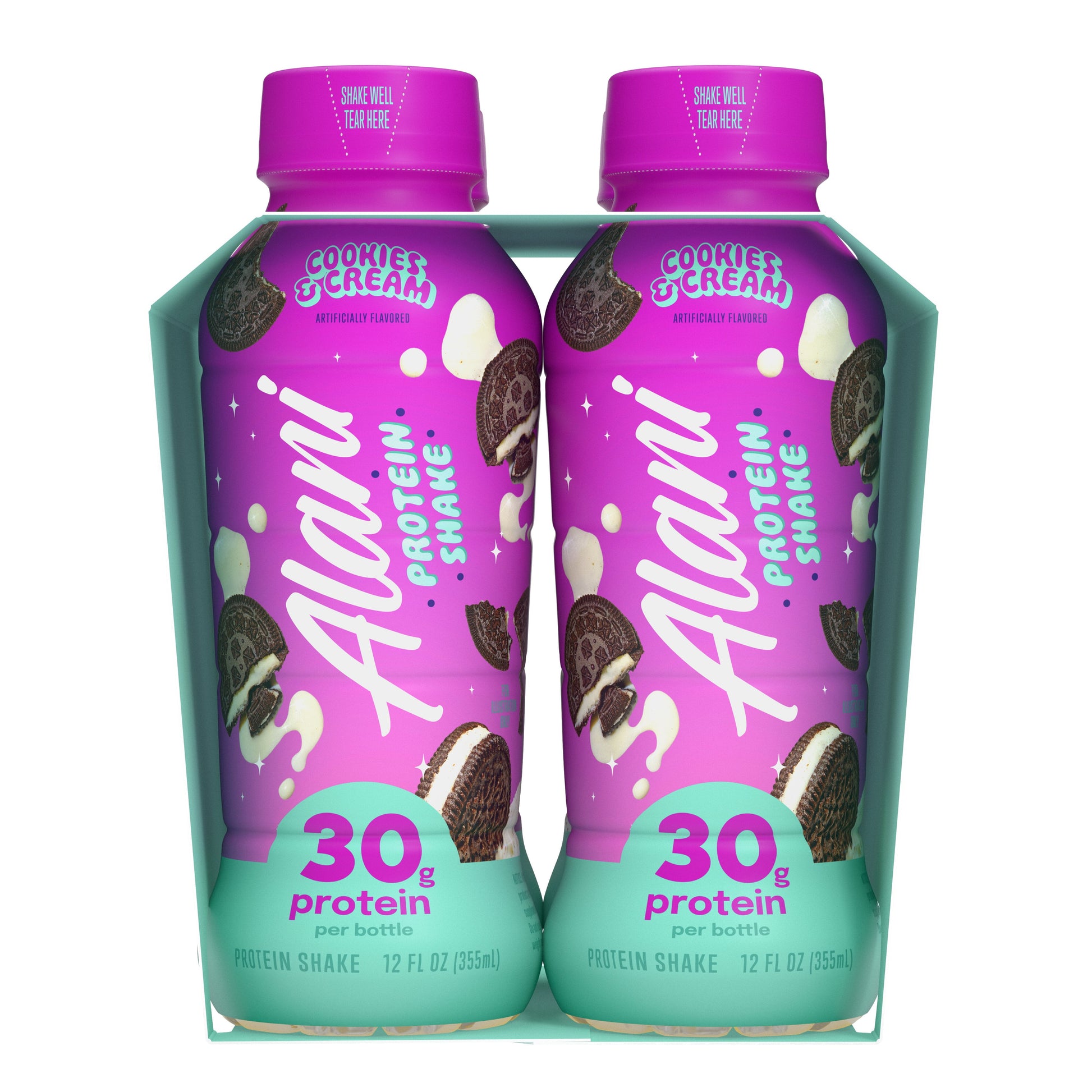 Protein Shake, Cookies & Cream, 12 Fl Oz, 4 Pack, Bottles, 30G Protein, Gluten Free